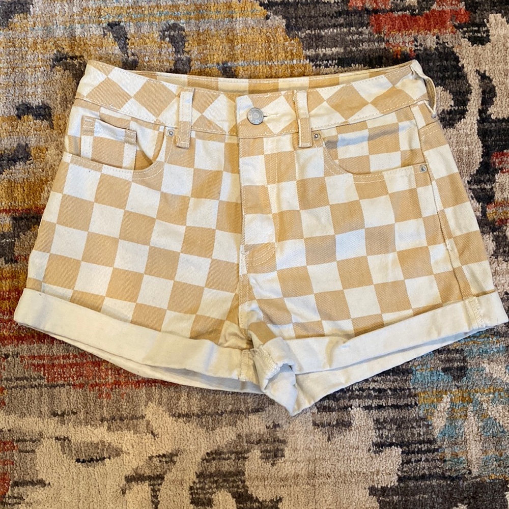 PacSun Checkerboard Mom Short